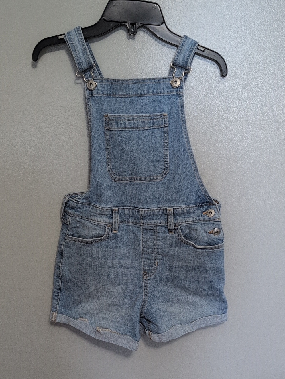 abercrombie kids Light Blue Denim Short Overalls Romper 13/14
